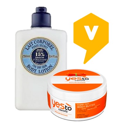 body lotion and body butter