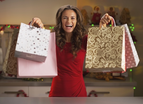 In the kitchen with presents