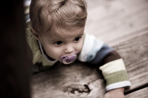 baby with pacifier